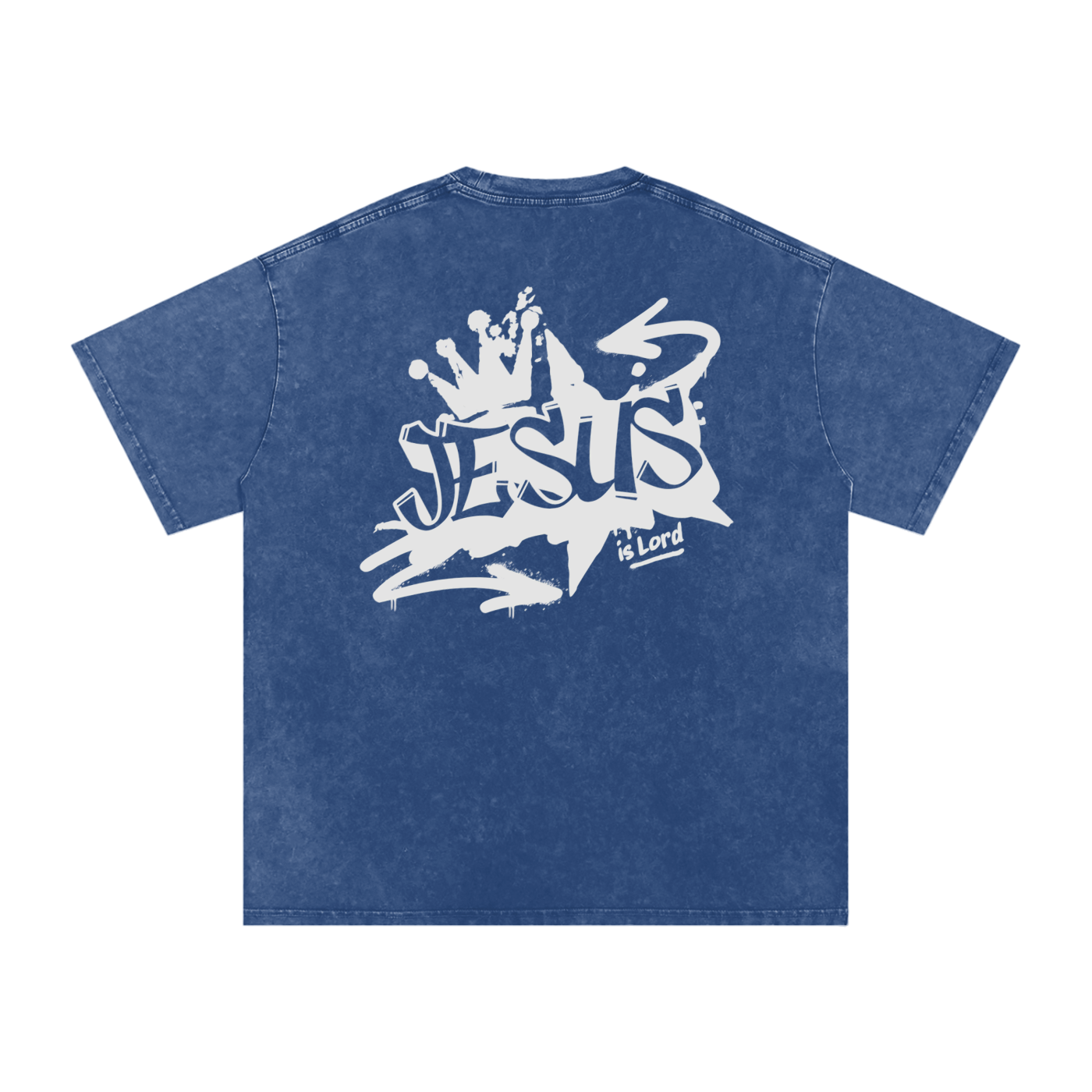 Jesus is Lord Acid Wash Oversize T-Shirt - 250 GSM