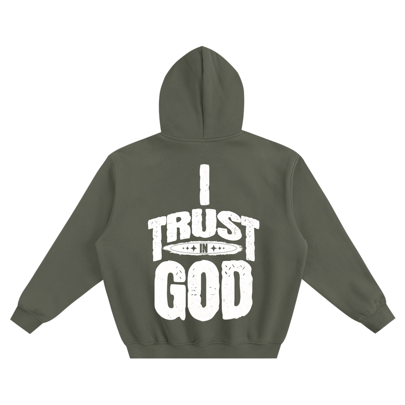 I Trust in God Fleeced Boxy Hoodie