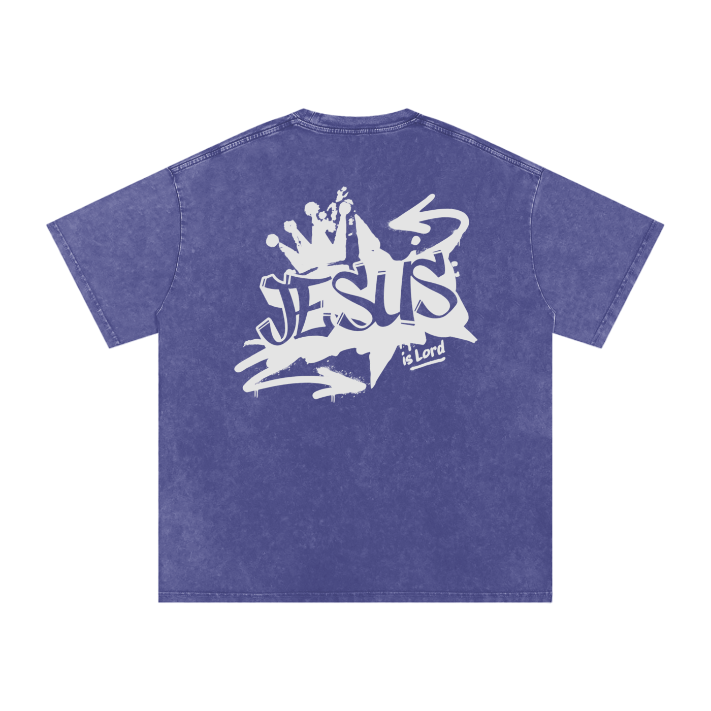 Jesus is Lord Acid Wash Oversize T-Shirt - 250 GSM