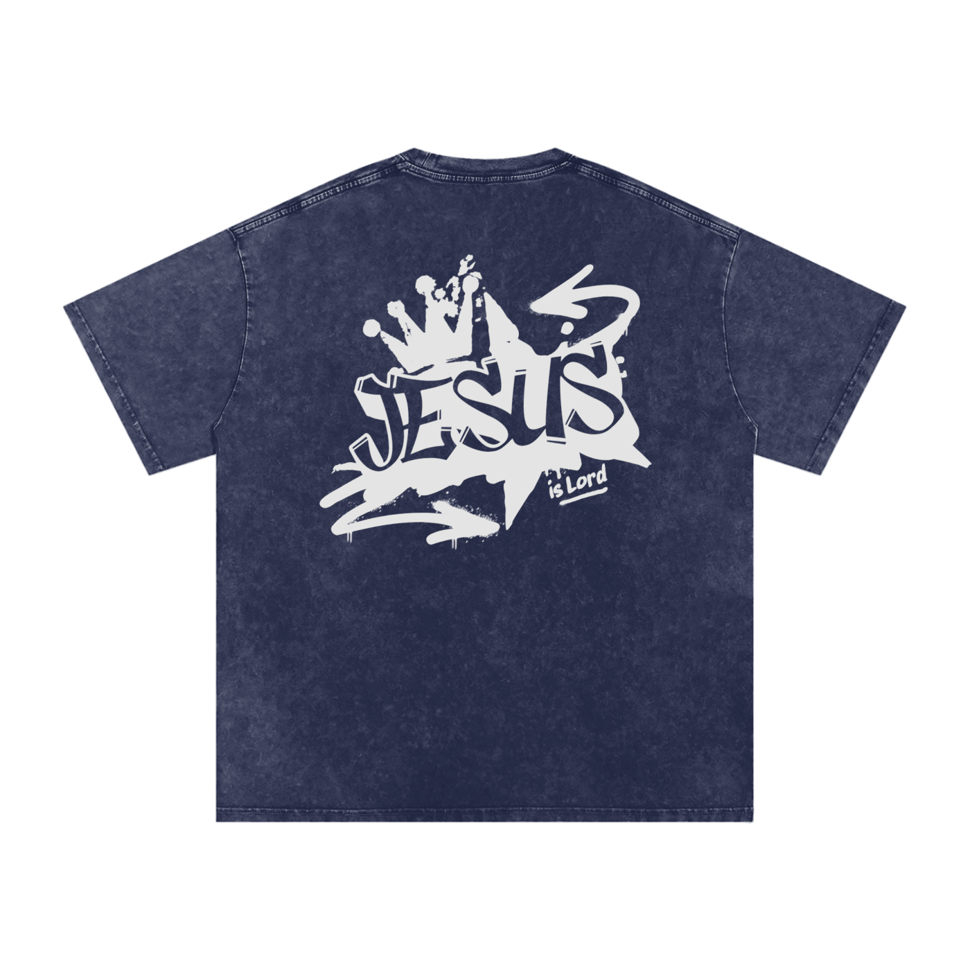 Jesus is Lord Acid Wash Oversize T-Shirt - 250 GSM