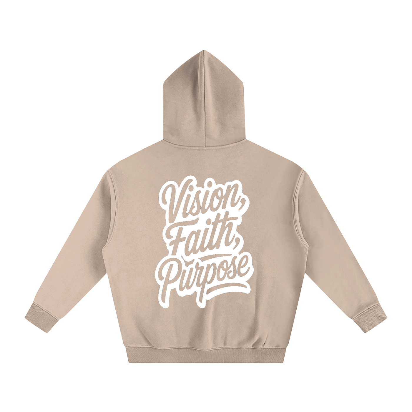 Vision, Faith, Purpose Oversize Fleeced Hoodie