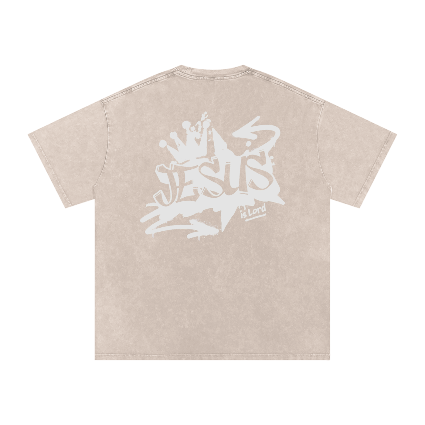 Jesus is Lord Acid Wash Oversize T-Shirt - 250 GSM