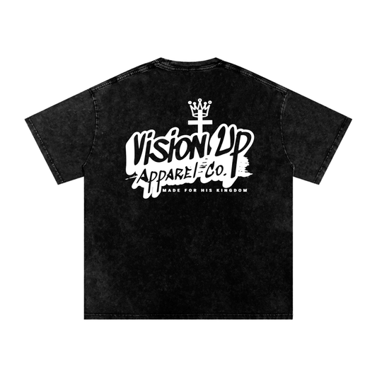 Vision Up Apparel Acid Wash Oversize T-Shirt - 250 GSM