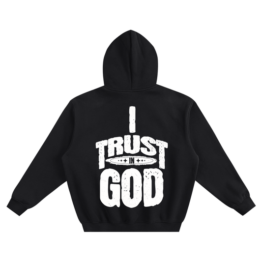 I Trust in God Fleeced Boxy Hoodie