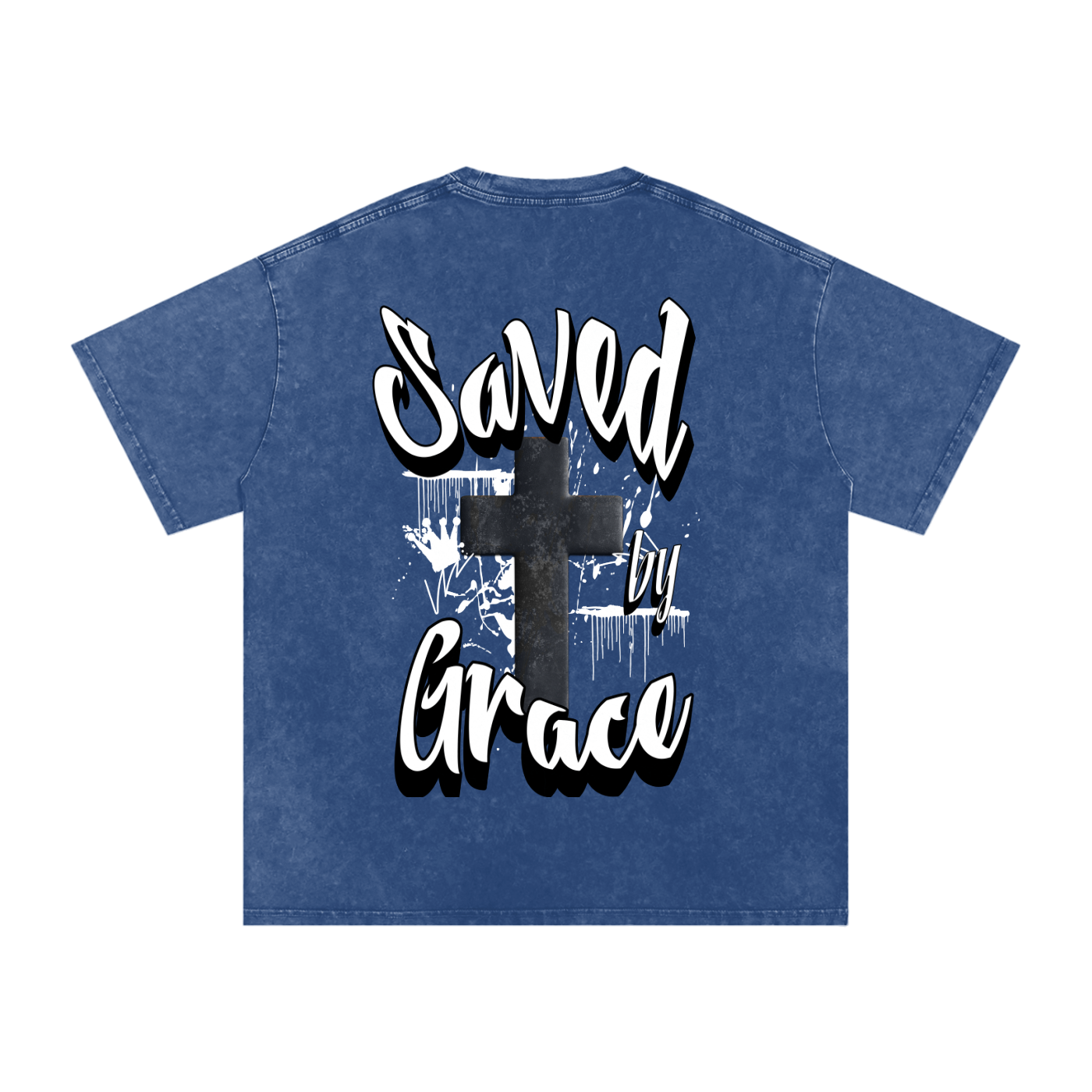 Saved by Grace Acid Wash Oversize T-Shirt - 250 GSM