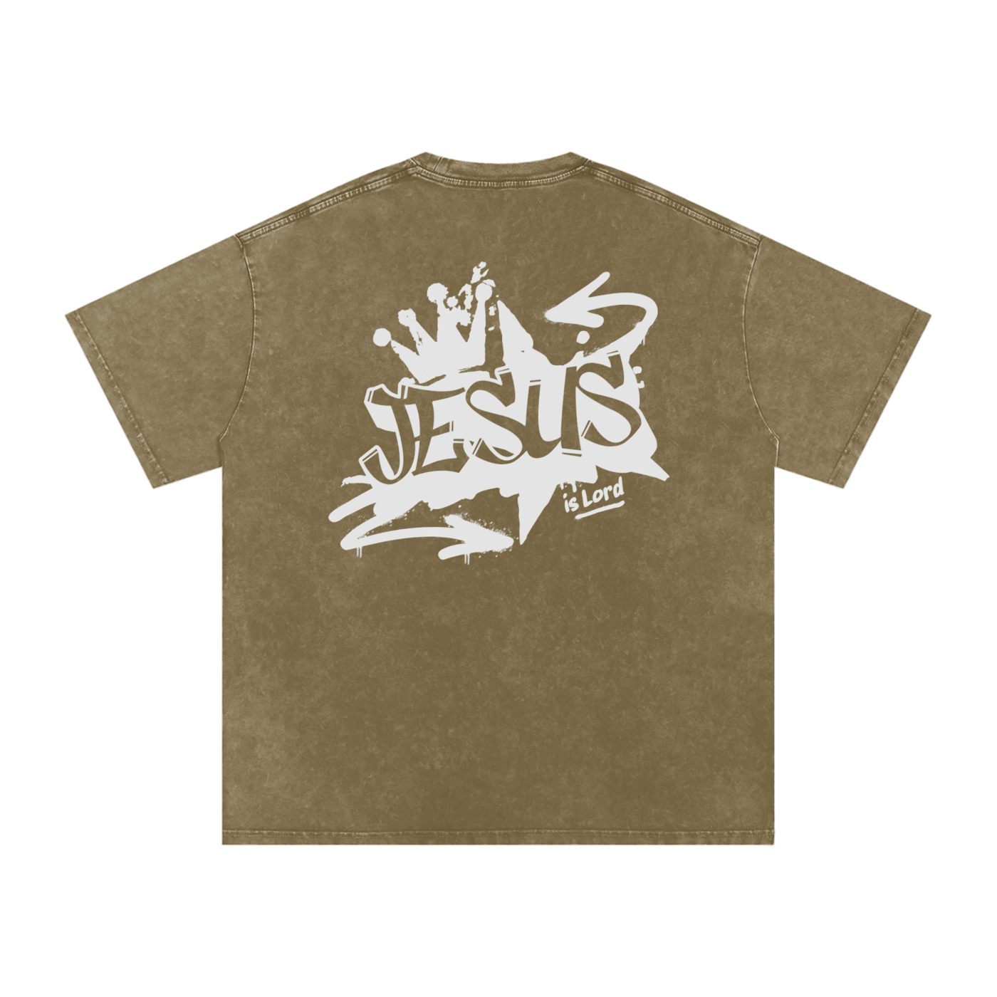 Jesus is Lord Acid Wash Oversize T-Shirt - 250 GSM