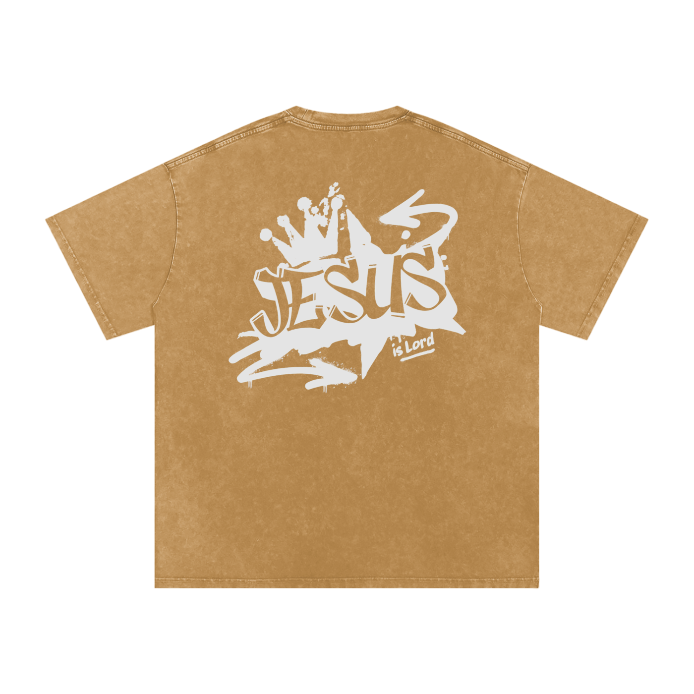 Jesus is Lord Acid Wash Oversize T-Shirt - 250 GSM
