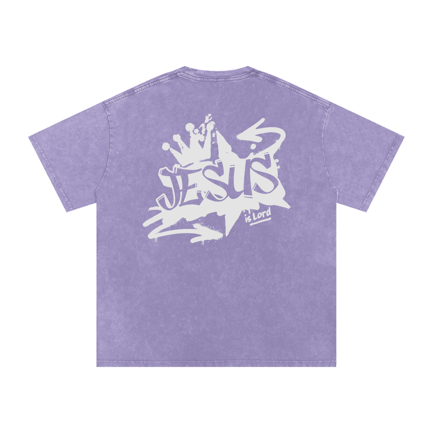 Jesus is Lord Acid Wash Oversize T-Shirt - 250 GSM