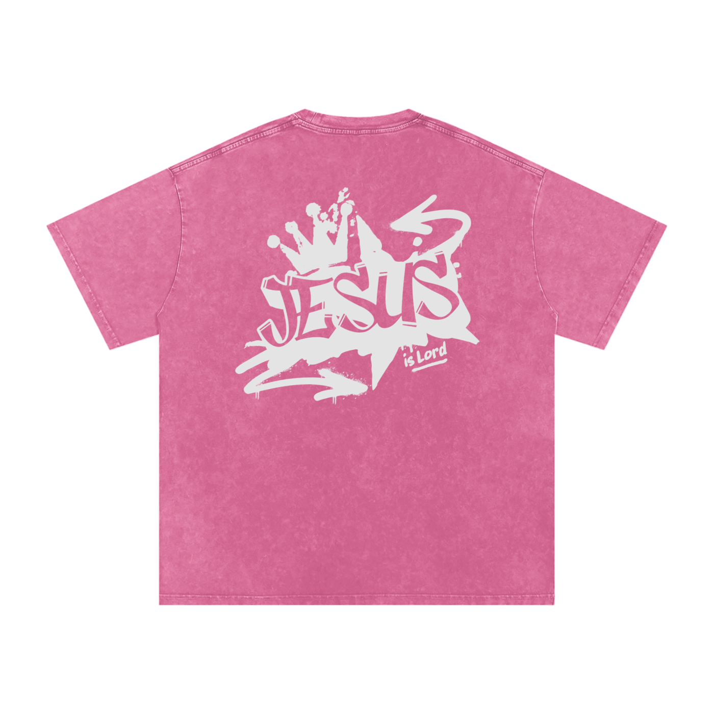 Jesus is Lord Acid Wash Oversize T-Shirt - 250 GSM