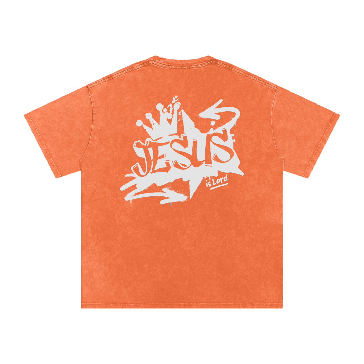 Jesus is Lord Acid Wash Oversize T-Shirt - 250 GSM